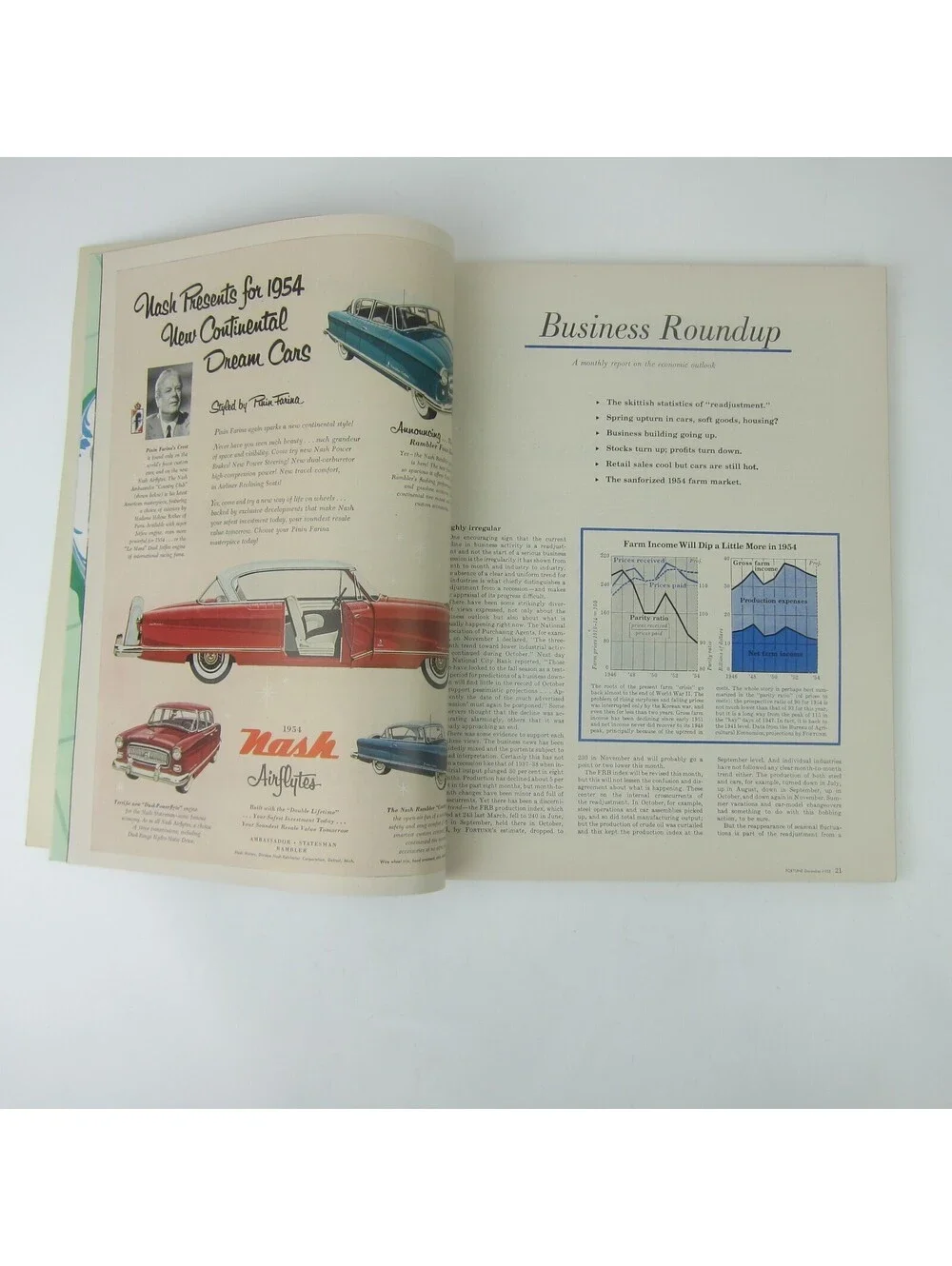 Vintage FORTUNE Magazine December 1953 Nash Seagrams Chevy GE American Airlines